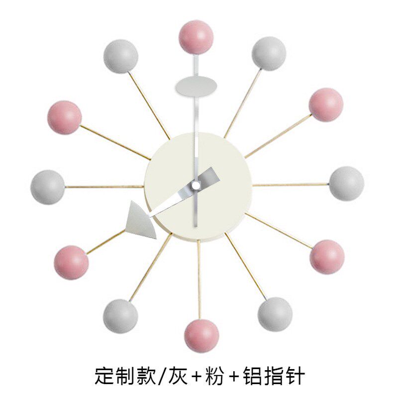 北欧尼尔森创意糖果挂钟 客厅装饰壁钟静音 多色可选 胡桃木挂钟