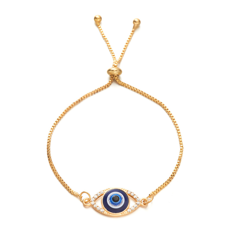 European and American Cross-Border Best-Selling Evil Devil's Eye Bracelet with Hollow Eyes Devil's Eye Diamond Bracelet