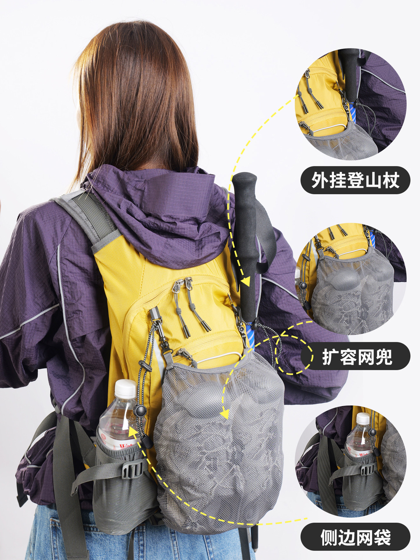 Saipu Lightweight Hiking Backpack for Women, Outdoor Lightweight Waterproof Travel Backpack for Hiking and Cycling, Backpack for Men