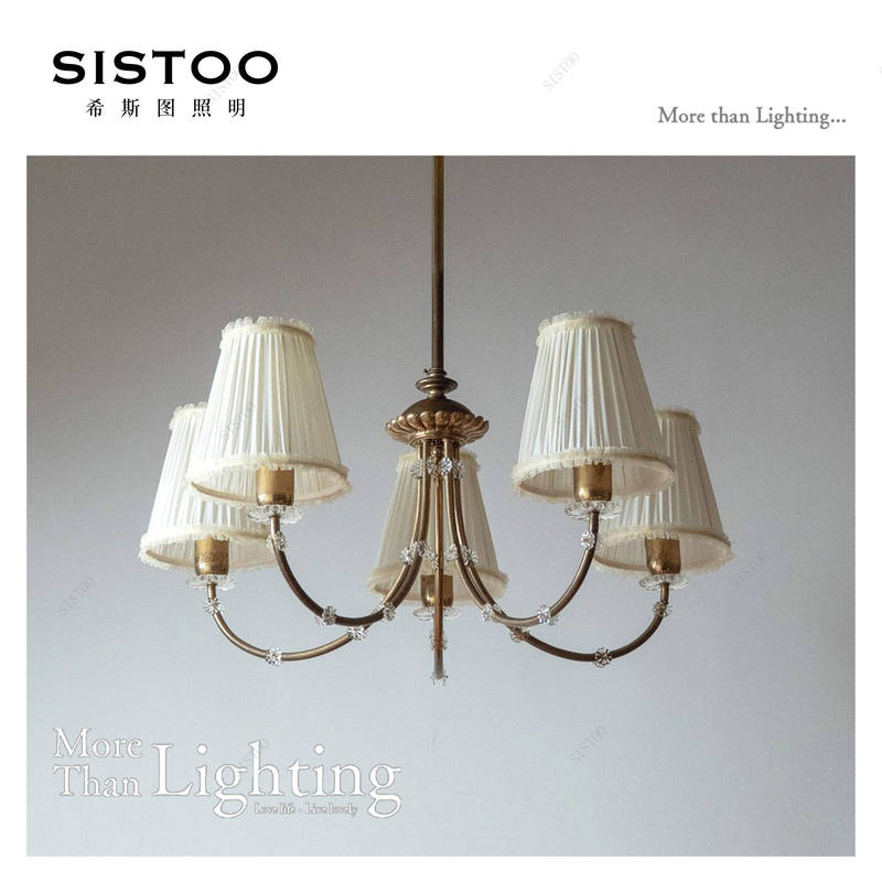 Heistu Swedish 1940S Vintage French Retro Designer Fabric Living Room Main Light Study Bedroom Chandelier