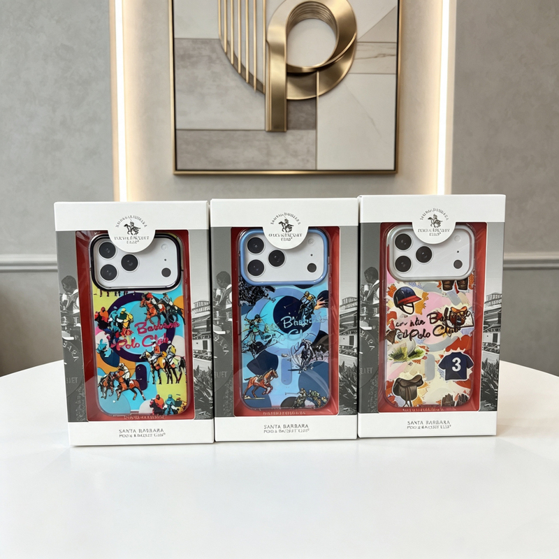 Polo Paul's 2026 New Niche Polo Graffiti Style Hager Magnetic iPhone 18 Pro Phone Case with Soft Edges