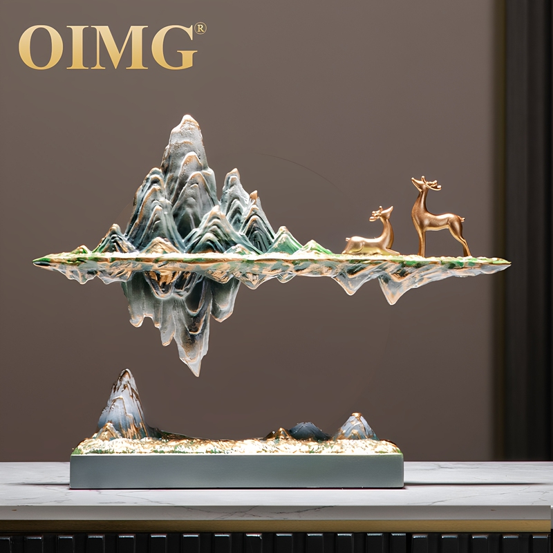 Oimg New Chinese-Style Suspended Rockery Ornament Office Desktop Decoration Living Room Art High-End Housewarming Gift Oimg New Chinese-Style Suspended Rockery Ornament Office Desktop Decoration Living Room Art High-End Housewarming Gift