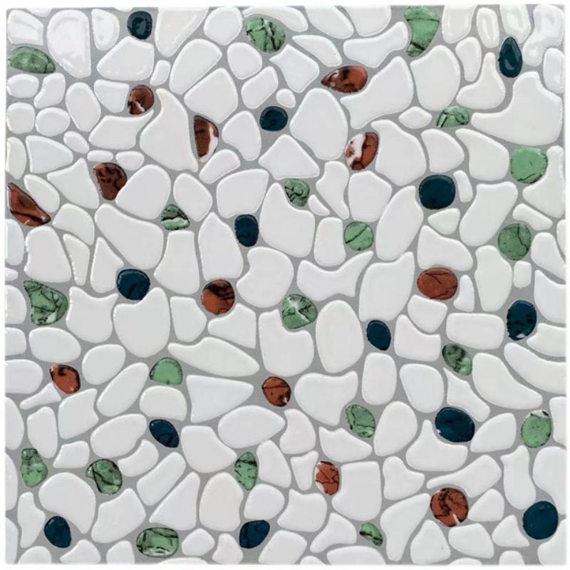 One Box of All-Ceramic Bathroom Non-Slip Polished Crystal Tiles, Balcony Pebble Tiles, Sunroom Floor Tiles 300