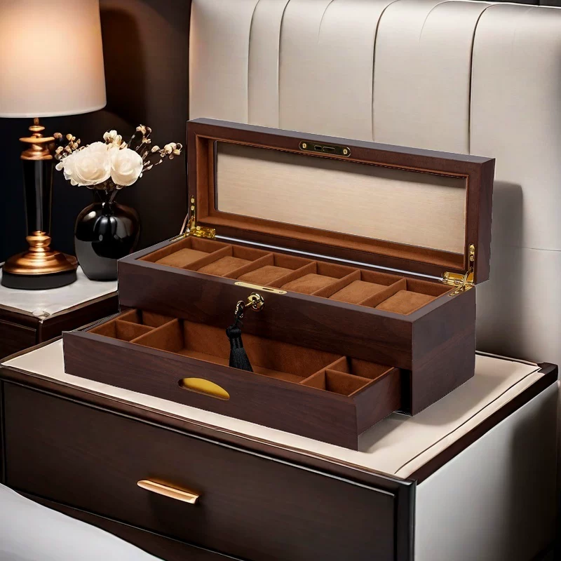 Watch, storage system, double-layer jewelry, bracelet, storage box, wooden box
