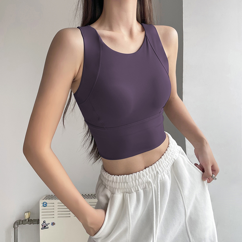 Outlet High-Intensity Yoga Vest for Women, Quick-Drying Shock-Proof Running Sports Bra with Chest Pads, Fitness Bra