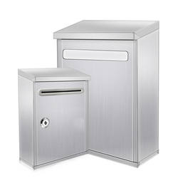 Xinjiang Hot stainless steel inclined surface Top lifting newspaper box outdoor rainproof large letter newspaper suggestion box complaint suggestion