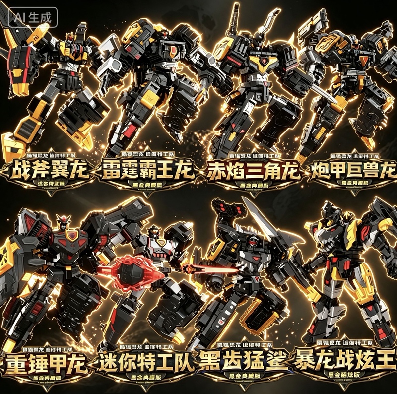 Mini Agent Team 8's Strongest Dinosaur Black Gold Edition Tyrannosaurus Battle King Transforming Mecha Toy Thunder Tyrannosaurus for Boys Mini Agent Team 8's Strongest Dinosaur Black Gold Edition Tyrannosaurus Battle King Transforming Mecha Toy Thunder Tyrannosaurus for Boys
