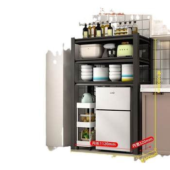 Kitchen floor-standing storage rack, small refrigerator, top shelf, household microwave oven, disinfection cabinet, dishwasher storage rack