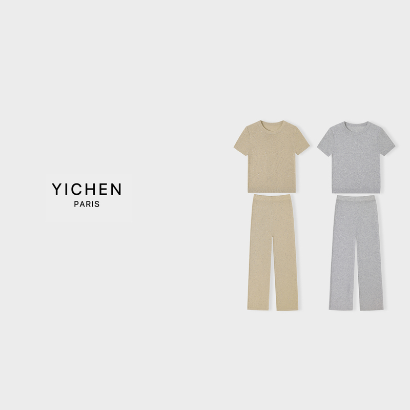 Yc Special Sequin Yarn Blended Basic Linen Knit Suit-6768 Yc Special Sequin Yarn Blended Basic Linen Knit Suit-6768