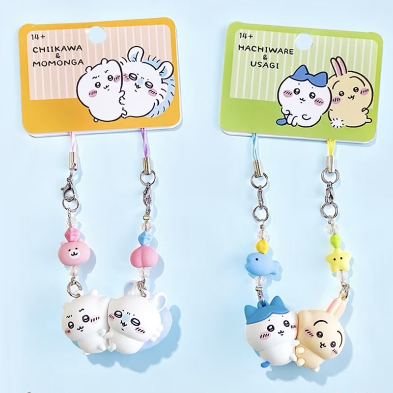 Jiyikawa Series Magnetic Keychain Set Pvc Hard Texture Personalized Small Pendant Cartoon Best Friend Keychain