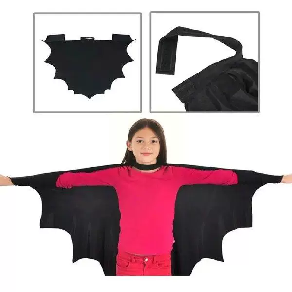 [Капюшон-плащ летучая мышь костюм с нашивкой Halloween Черная Баба]