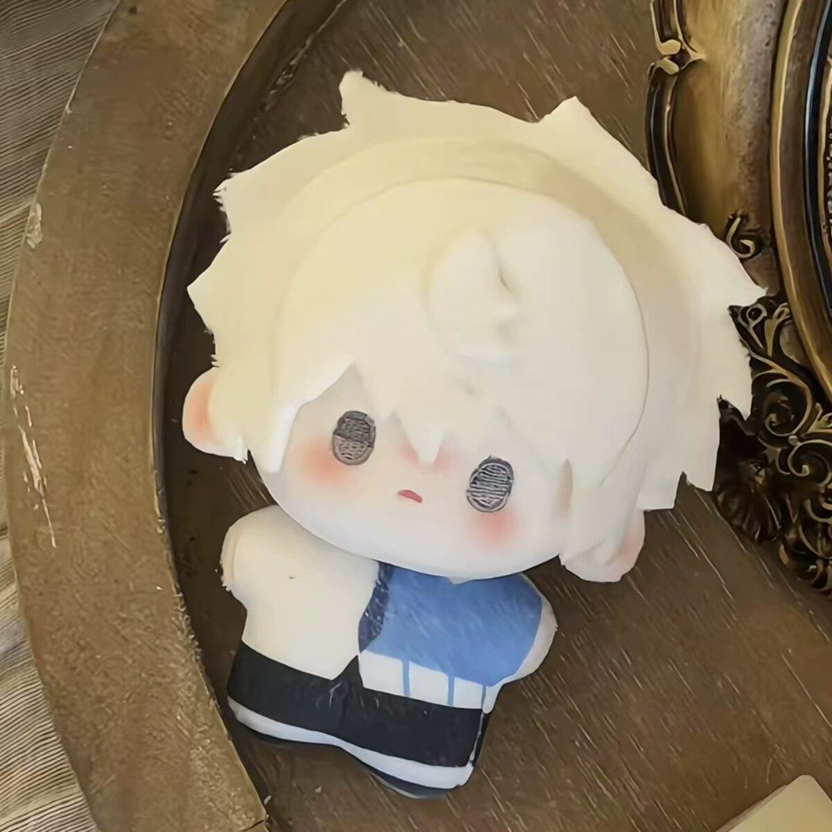 Fan-made Link Click cotton doll Lu Guang shelf display with blue character outfit