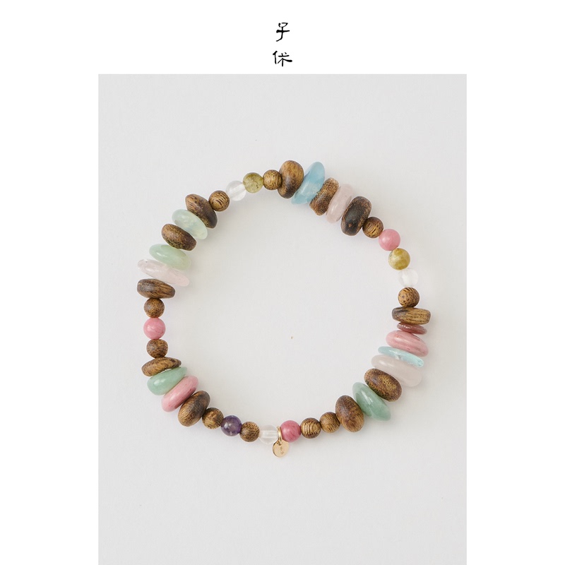 Zixiu Zixiu Agarwood·Manbo Bracelet/Amethyst Aquamarine Bracelet for Women 2026 New Style Jewelry Gift