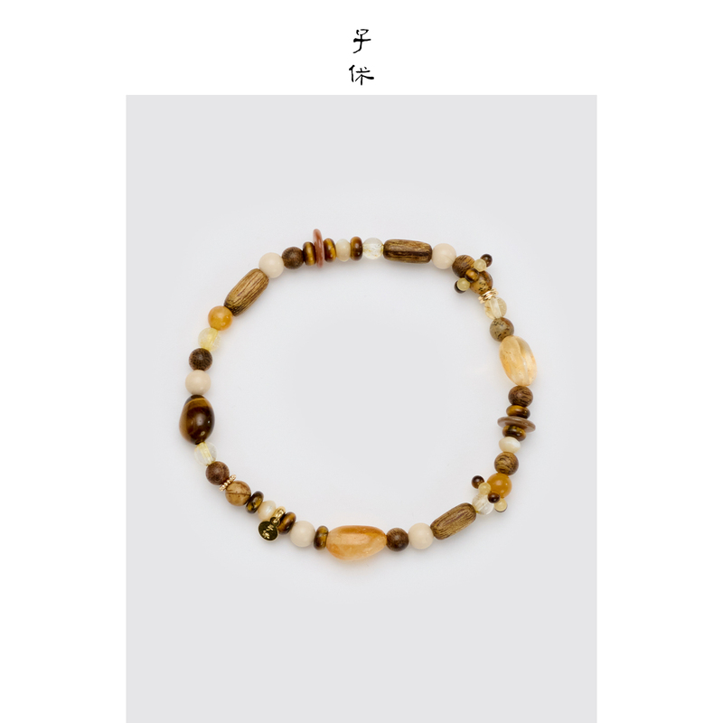 Zixiu Zixiu Agarwood·Traveler's Map Bracelet/Citrine Tiger Eye Stone Bracelet for Women 2026 New Model Gift Zixiu Zixiu Agarwood·Traveler's Map Bracelet/Citrine Tiger Eye Stone Bracelet for Women 2026 New Model Gift