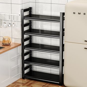 Kitchen storage rack floor-standing multi-layer microwave oven storage rack pot rack multi-function steel shelf storage rack
