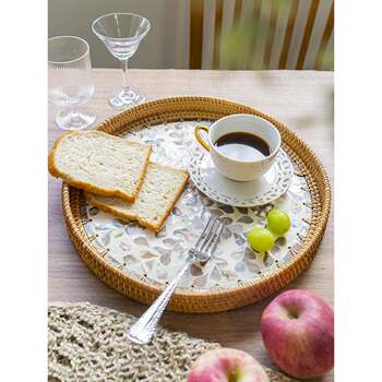 R0t vine shell fruit basket woven f765t69t bread basket storage basket woven fruit plate bun basket i autumn vine