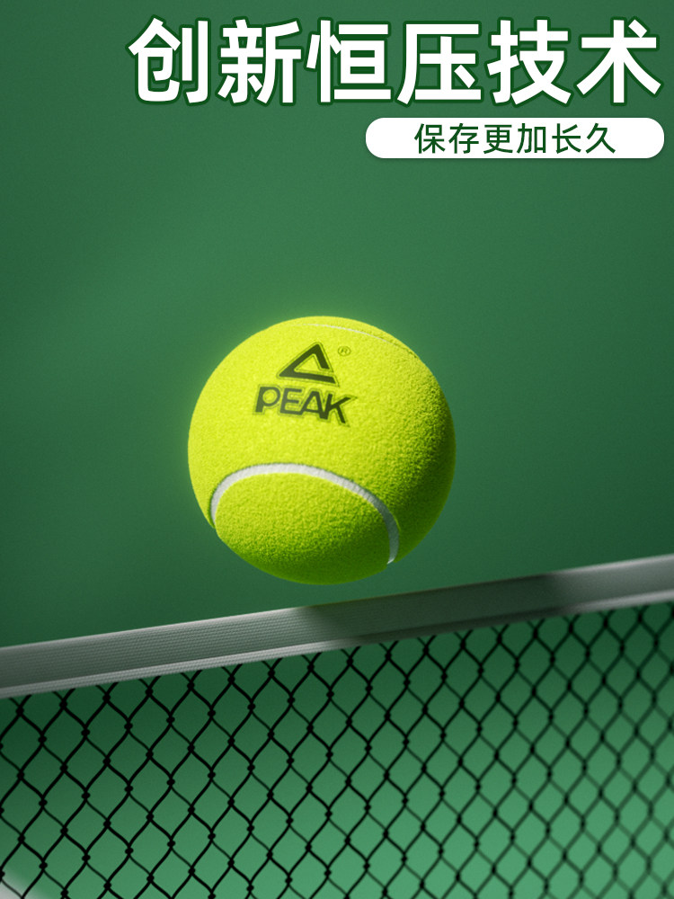 Peak Genuine Tennis High-Elasticity Practice Professional Training Competition Beginner Adult Standard Rubber Solid Tennis Ball