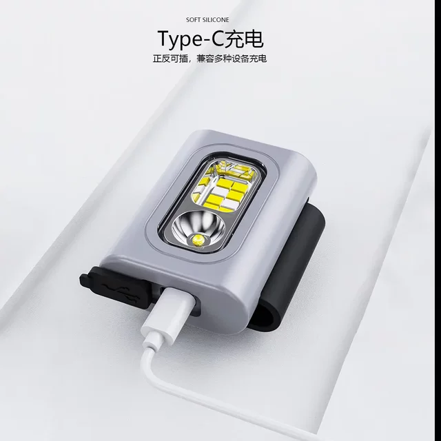 Night Running Magnetic Clip-On Light, Outdoor Chest Light, Running Belt Light, Wrist Waterproof Portable Lighting, Fishing Light, Flashlight