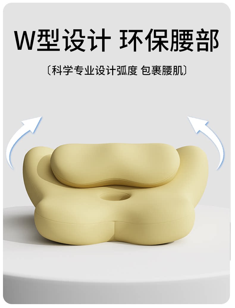 Car Seat Backrest Lumbar Support Cushion, Waist Support Pillow, Lumbar Support Cushion for Long Sitting, Lumbar Support Pad