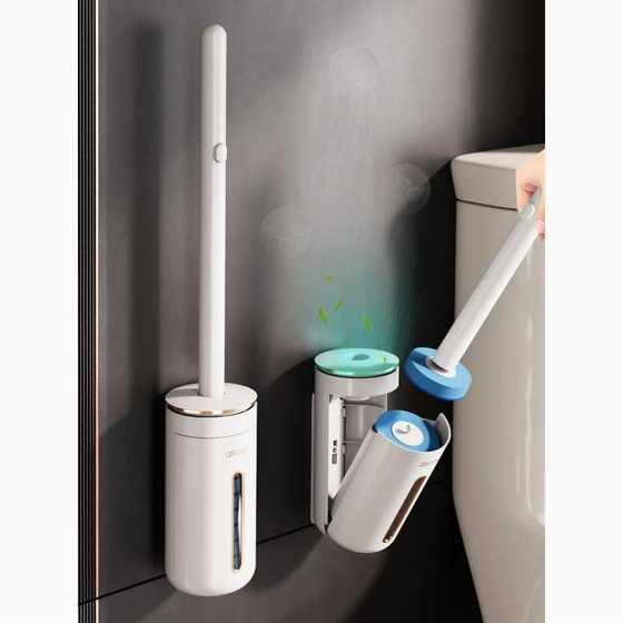 日本一次性马桶刷家用无死角洗厕所刷子壁挂卫生间清洁可替换刷头