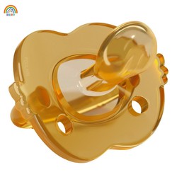 彩虹房子婴儿安抚奶嘴 超软硅胶扁头拇指型夜用