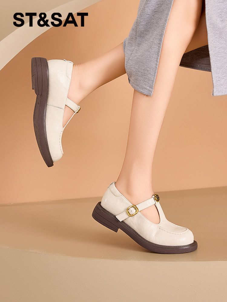 ST&SAT 星期六 25年款 女式玛丽珍鞋 多重优惠折后¥187包邮 2色可选 淘金币可抵扣¥20