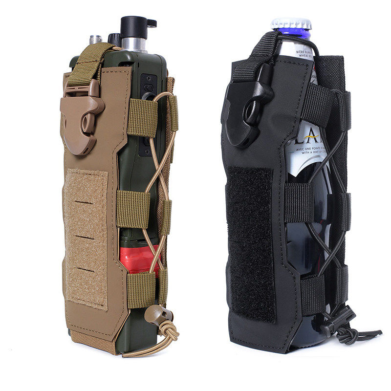 Уличная тактическая портативная рация molle, сумка для бутылки с водой, велоспорт, рыбалка, альпинизм, поясная сумка, регулируемые аксессуары, сумка для бутылки с водой