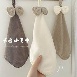 Hand towel hanging absorbent lint-free small square kitchen For Home handkerchief quick-drying hand towel kids towel s