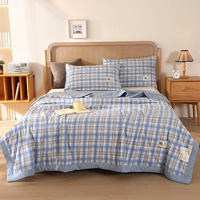 Синьцзян хлопковой одеял --- синий серая сетка