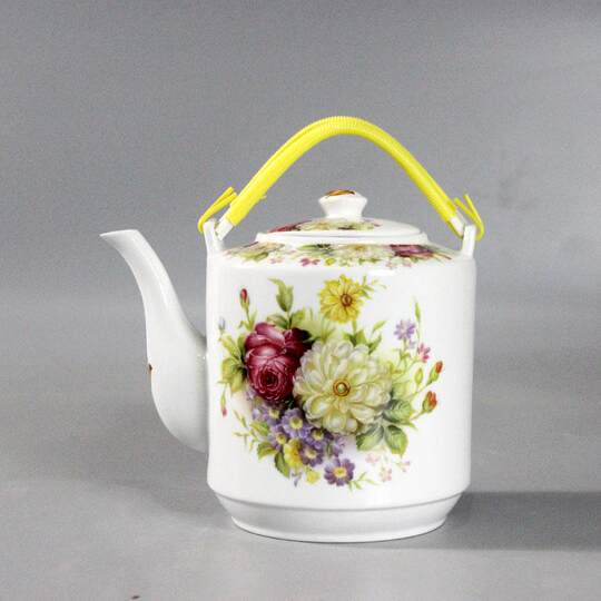 Ceramic Teapot, Cold Water Pitcher, Household Handle Kettle, Tea Brewing Pot, Jingdezhen Traditional Blue and White Porcelain, Large Summer Cold Water Pitcher