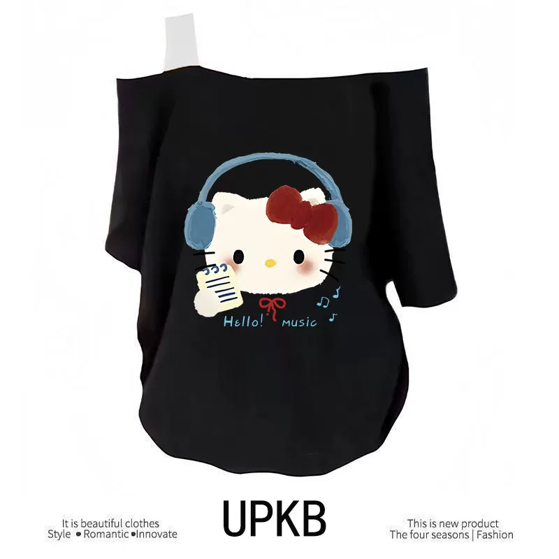FDR LINE Hello kitty, набор, ремень для сумки, летняя универсальная футболка с коротким рукавом, простой и элегантный дизайн