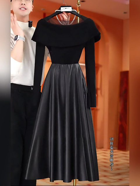 Mijie 2026 spring Hepburn style black bow suit for women, daughter style, slim and high-end two-piece set