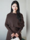 Mijie 2025 Autumn New Fashionable Coffee-Colored Fake Two-Piece Pleated Dress for Women, Elegant and Slimming Mid-Length Dress