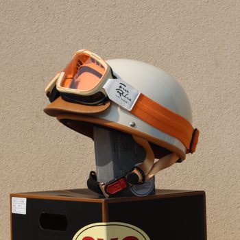 Taiwan evo helmet retro half helmet motorcycle electric vehicle