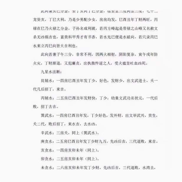 The Law of Auxiliary Star Water, Geography Secrets, Twenty-Four Mountains, Seven-Two Sections, Divided into Numbers, 1 6-Open Large Paper