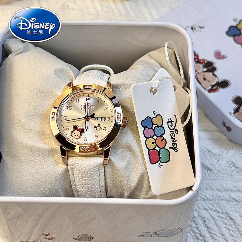 Disney Mickey Watch for Female Students in Middle and High School, Waterproof, Girl's Birthday, Children's Day Gift, New Model for Students