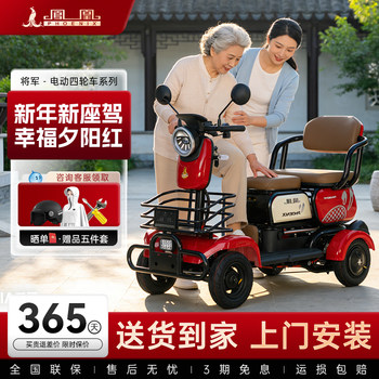 Phoenix High-End Mobility Scooter for the Elderly, Four-Wheel Electric Vehicle for Seniors, Safe Mobility Aid for Disabled People, Small Household Scooter for Women