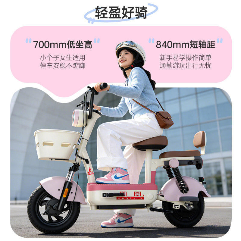 Phoenix 2026 New Model Electric Bike for Women, Small Adult Electric Bicycle, New National Standard Commuting Electric Vehicle with Long Range