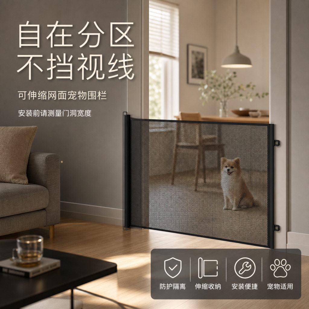 Carefully selected retractable hole-free pet fence for dogs