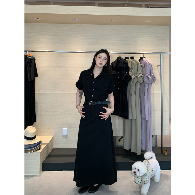 Prase Lu Lulu【Denim Summer】Summer Slimming and Elegant Long and Short Denim Dresses That Cover the Body Prase Lu Lulu【Denim Summer】Summer Slimming and Elegant Long and Short Denim Dresses That Cover the Body