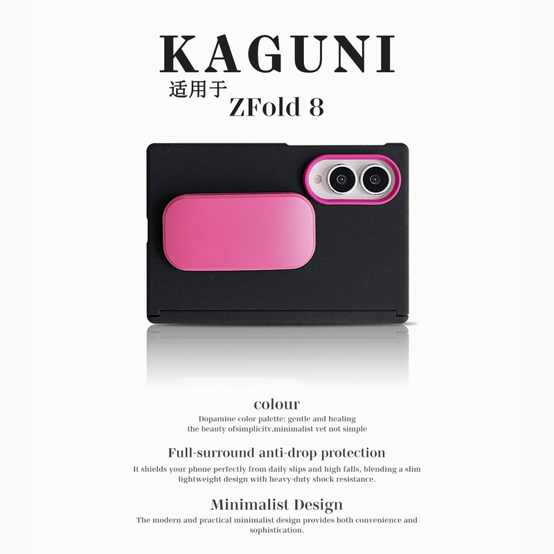 【Kaguni】 ins Unique Black Rose Red Sand Color-Block Frame Stand Compatible with Samsung Z Fold8 Ultra Phone Case New Folding Screen Flip Cover Anti-Drop Protective Case High-End Design Trendy 【Kaguni】 ins Unique Black Rose Red Sand Color-Block Frame Stand Compatible with Samsung Z Fold8 Ultra Phone Case New Folding Screen Flip Cover Anti-Drop Protective Case High-End Design Trendy