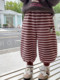 [One-Piece Fleece]Children's Fleece Pants 2025 Autumn and Winter New Style Super Stylish Girls' Thin Fleece Striped Casual Pants