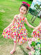 Girls Dress Summer 2025 New Pastoral Style Children's Style Floral Suspender Dress Baby Summer Princess Dress