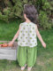 Girls' Summer Outfit 2025 New Stylish Mosquito-Proof Sleeveless Polka Dot Vest for Baby Girls