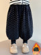 [One-Piece Fleece]Girls' Super Cute Fleece-Lined Pants 2025 Autumn and Winter New Stylish Thin Fleece Polka Dot Casual Sweatpants