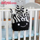Cartoon style pure cotton premium canvas cute children's stroller crib small hanging bag crib hanging bag storage bag
