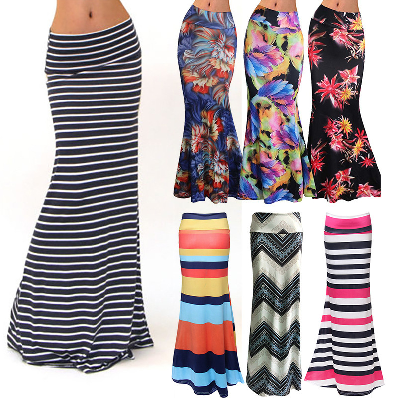 Summer High Waist Package Hip Skirt Ladies Long Skirts Hip-Hugging Skirt