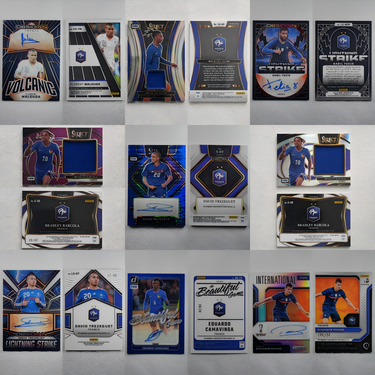 [PANINI TOPPS 法国 奥利塞 巴尔科拉 特雷泽盖签名球衣球星卡礼物]