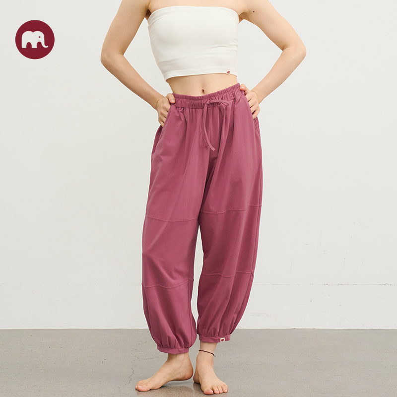 Omshan·Patchwork Casual Retro-Style Lantern Pants, Everyday Sports Loose Yoga Pants for Petite People