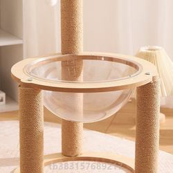 Small Cat Climbing Rack Cat Toy Self-hi to relieve boredom Cat Nest Cat Scratch Board Abrasion Resistant No Scrap Cat Scratch Column Integration